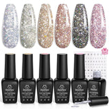 Glitter Nail Art (6 Pcs)