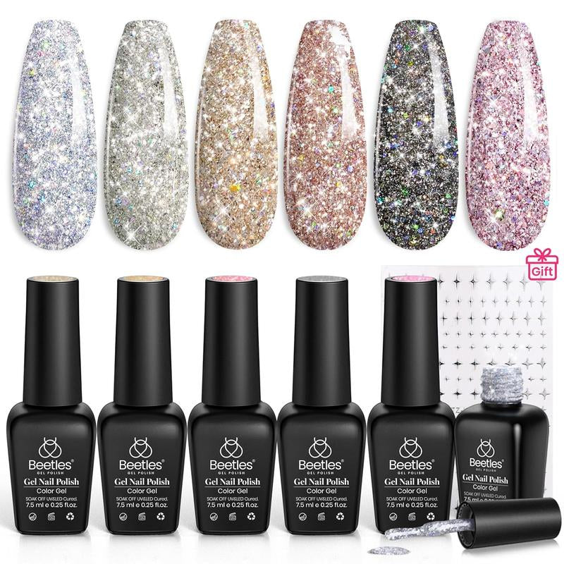 Glitter Nail Art (6 Pcs)