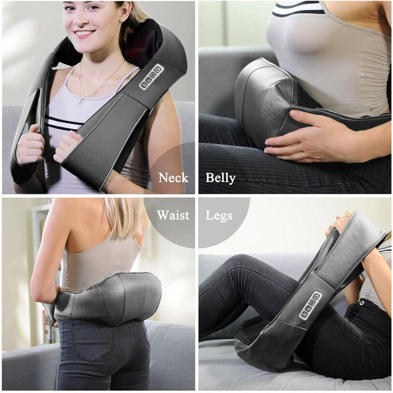 Ultimate Electric Shiatsu Massager for Back, Neck & Shoulders - Soothing Heat & Kneading for Home & Car Use