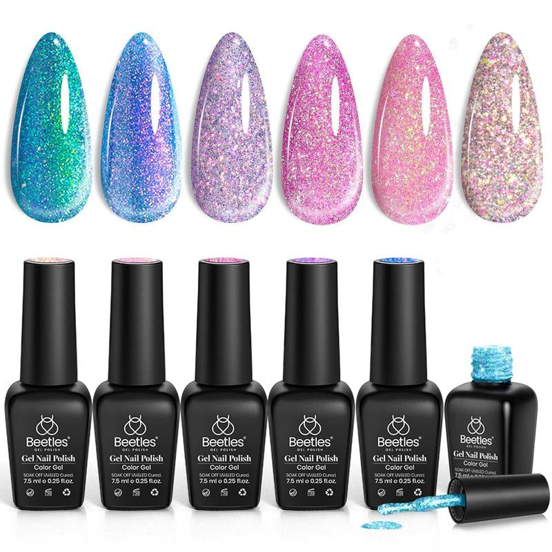 Glitter Nail Art (6 Pcs)