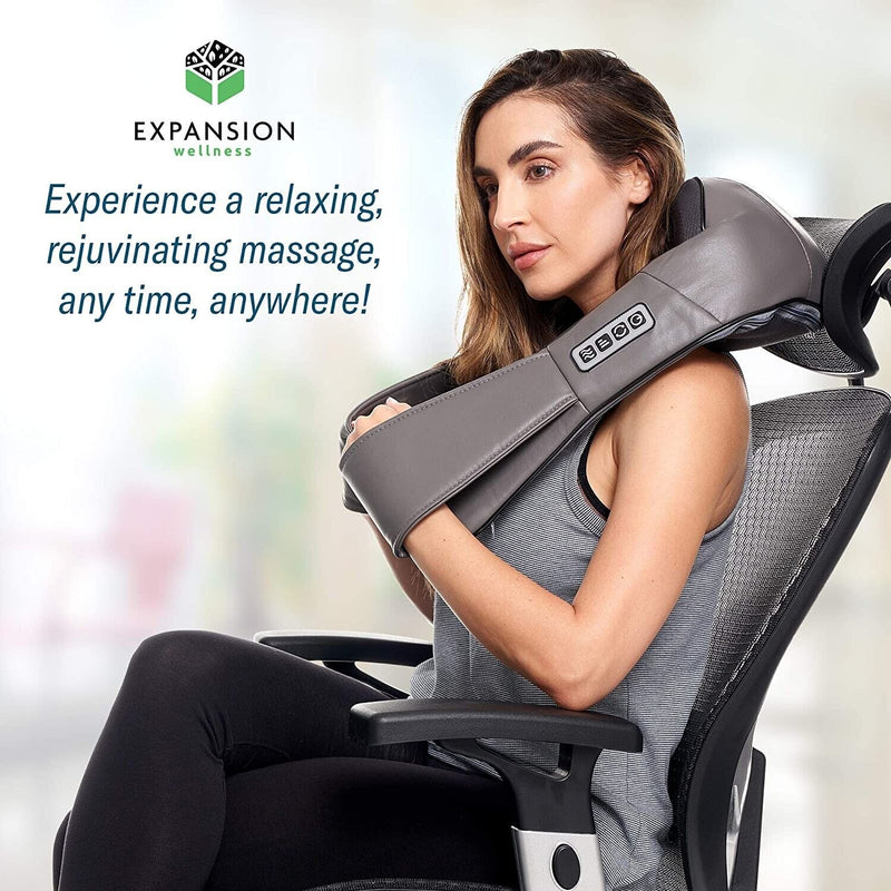 Ultimate Electric Shiatsu Massager for Back, Neck & Shoulders - Soothing Heat & Kneading for Home & Car Use