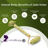 Jade Facial Massage Roller - Anti-Aging Beauty Tool for Face, Eyes, Neck, and Body