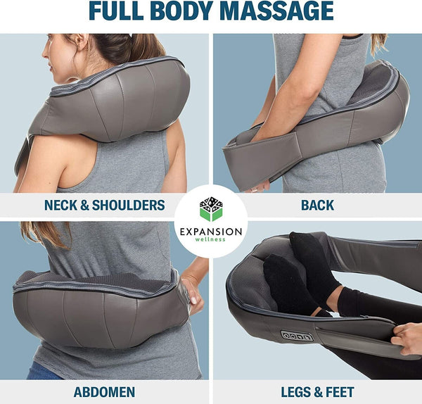 Ultimate Electric Shiatsu Massager for Back, Neck & Shoulders - Soothing Heat & Kneading for Home & Car Use