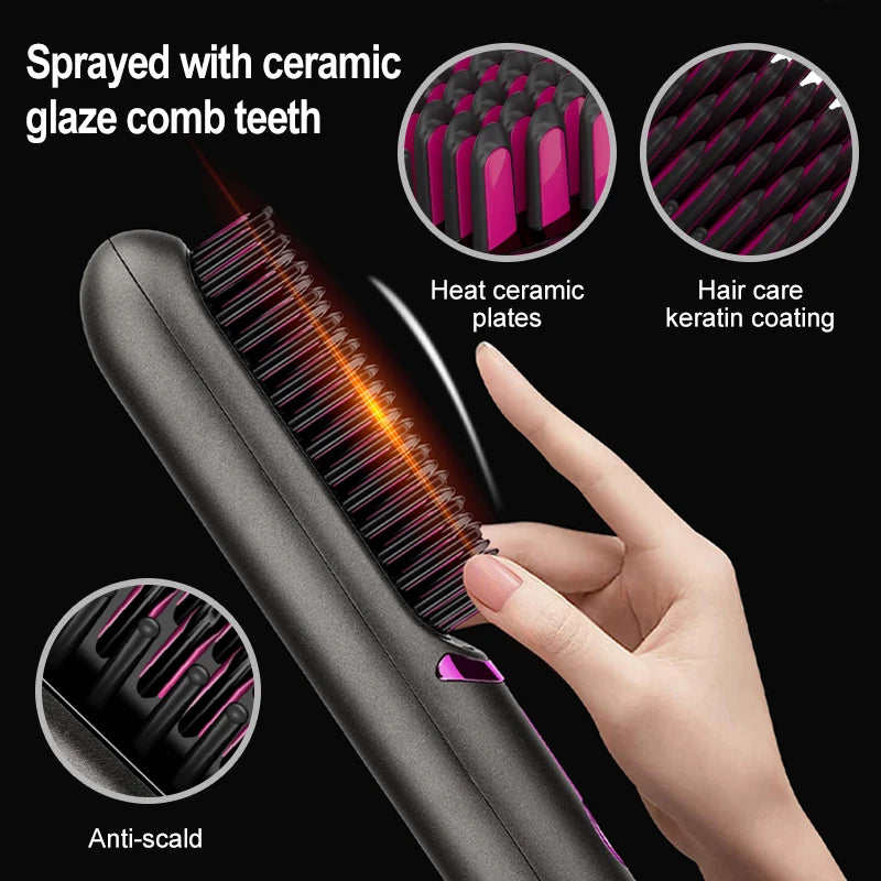 Cordless Ceramic Hair Straightener (3X Modes)