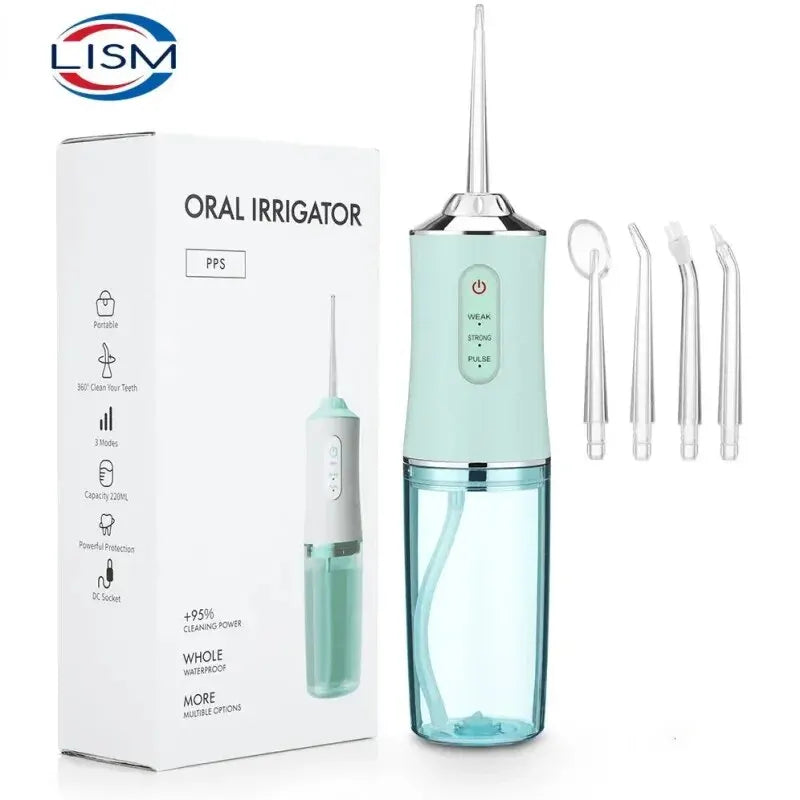 Oral Irrigator Portable Dental Water Flosser (USB Rechargeable)