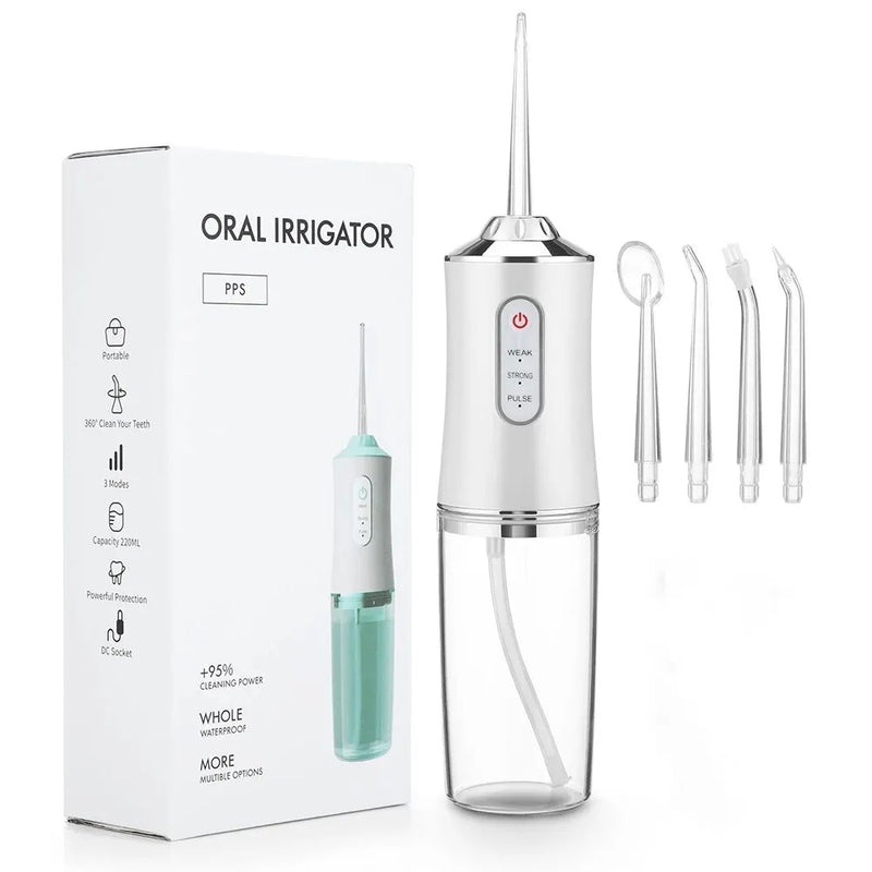 Oral Irrigator Portable Dental Water Flosser (USB Rechargeable)